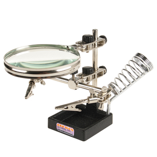 放大镜维修用手机电路板焊台专用8倍高清带灯工作台100电烙铁支架