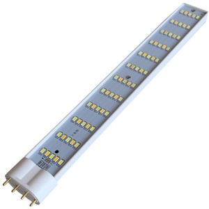 升级超亮led h管改造四平针h型4针灯管替换三基色24w36w55w荧光灯
