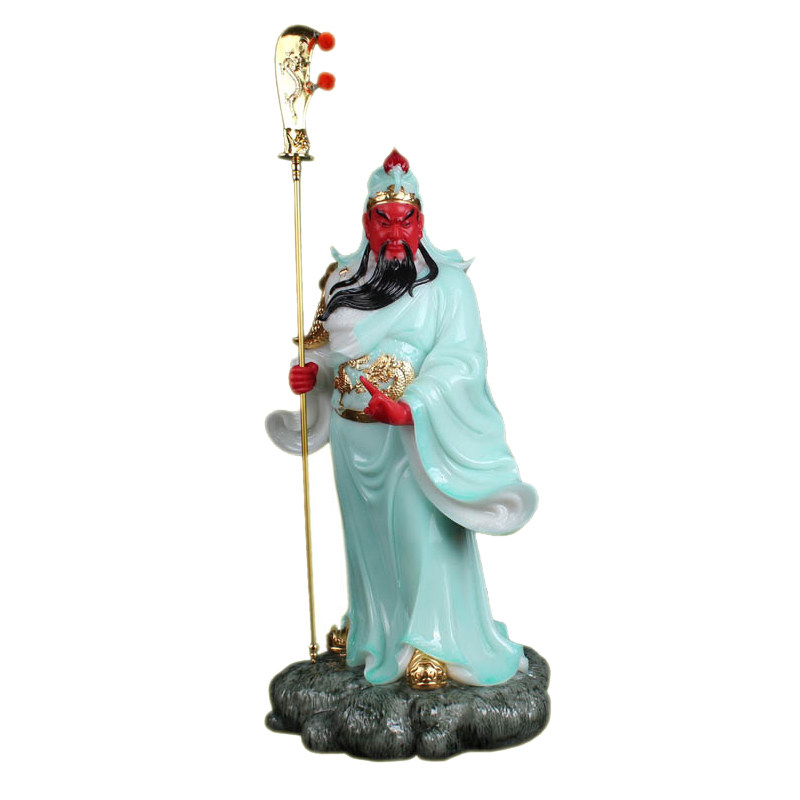 汉白玉武财神摆件关公像