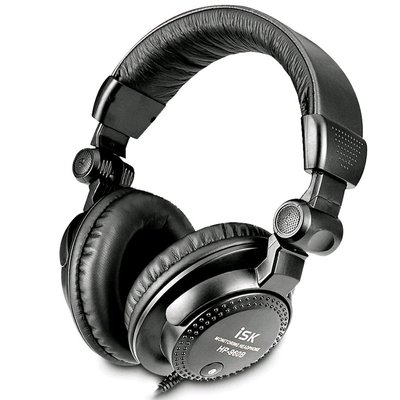 ISK HP-960B监听耳机头戴式主播录音专用直播低重音声卡耳麦3米长