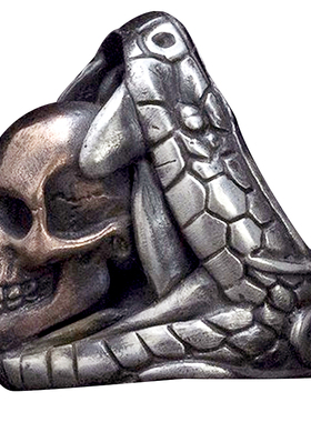 原创手工银饰戒指朋克