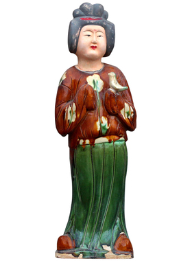 仿古风摆件彩绘做旧陶瓷器