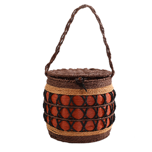 黑茶普洱茶叶外包装萝筐厂家工艺品空礼盒六堡茶叶半斤装无茶叶