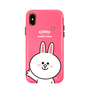 Line Friends布朗熊XS MAX双层手机壳苹果8Plus防摔XS硅胶套