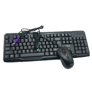 小袋鼠键盘鼠标套装ps2圆孔接口老式台式机工控机商务办公防水usb