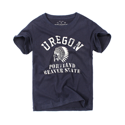 童装印花纯棉圆领儿童短袖t恤