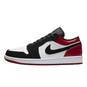 Air Jordan 1 Low AJ1 男子白灰皮拼接复古低帮篮球鞋 DN1635-100