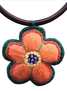 diy刺绣民族风森系向阳花锁骨链