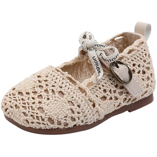 春秋季女宝宝鞋子0一1-3岁小童公主编织鞋透气单鞋婴儿软底学步鞋