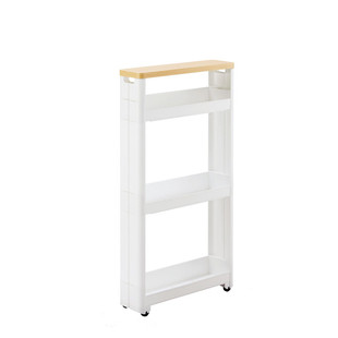 日本进口FUDOGIKEN 厨卫间隙收纳车滑轮夹缝架缝隙车 适用10.5cm