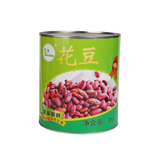 天聪花豆罐头开罐即食罐装大红豆糖蜜豆厦门烧仙草奶茶店专用配料