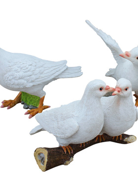 摆设园林鸽子别墅树脂雕塑摆件