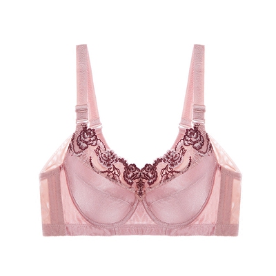 外贸上托恻收光面大码薄杯文胸罩