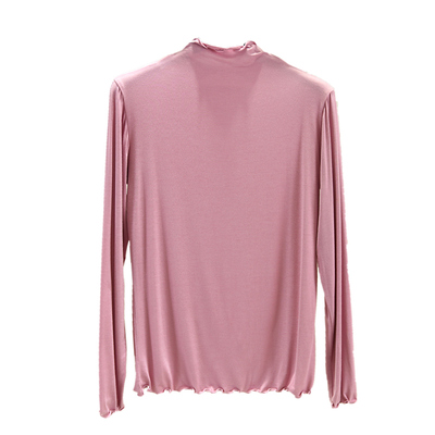 内搭长袖T恤木耳领莫代尔打底衫