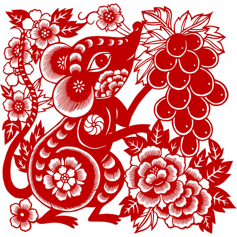 纯手工剪纸十二生肖中国风幼儿园装饰画镂空工艺刻纸花成品幼儿园