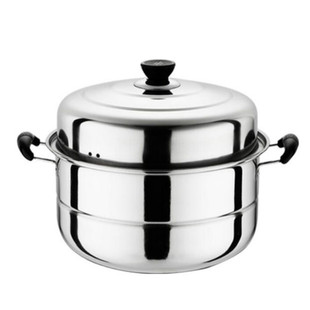 包邮28cm-40cm不锈钢蒸锅双层2层3层特厚大小锅加厚实惠闷罐闷锅