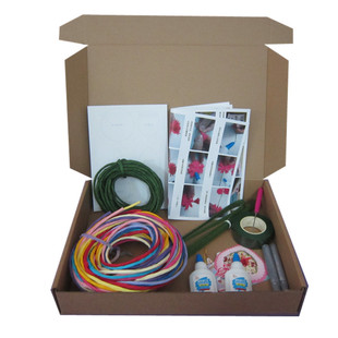 包邮纸藤花皱纹纸花50支制作材料套装手工劳作课教师节DIY材料包