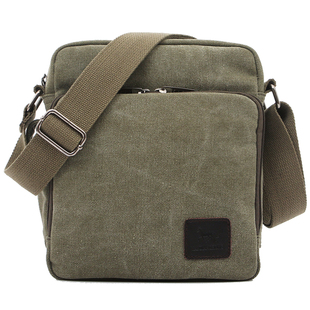 满江红帆布包小包纯棉男包单肩包斜跨休闲包女复古多功能男士挎包