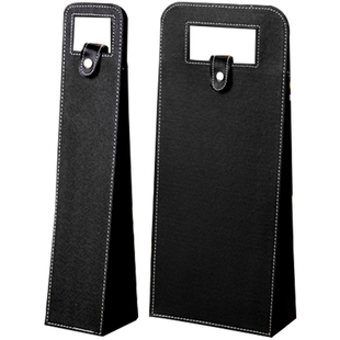 经典红酒盒皮手提袋单支皮袋子双支葡萄酒盒礼盒包装盒子双支皮盒