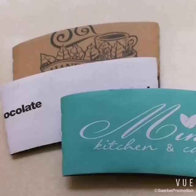Biodegradable Custom Logo Printed Coffee Paper Cup Sleeve Buy Custom