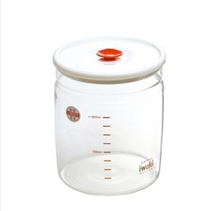 日本iwaki怡万家耐热玻璃瓶 奶粉罐密封罐茶叶罐蜂蜜罐零食罐无铅