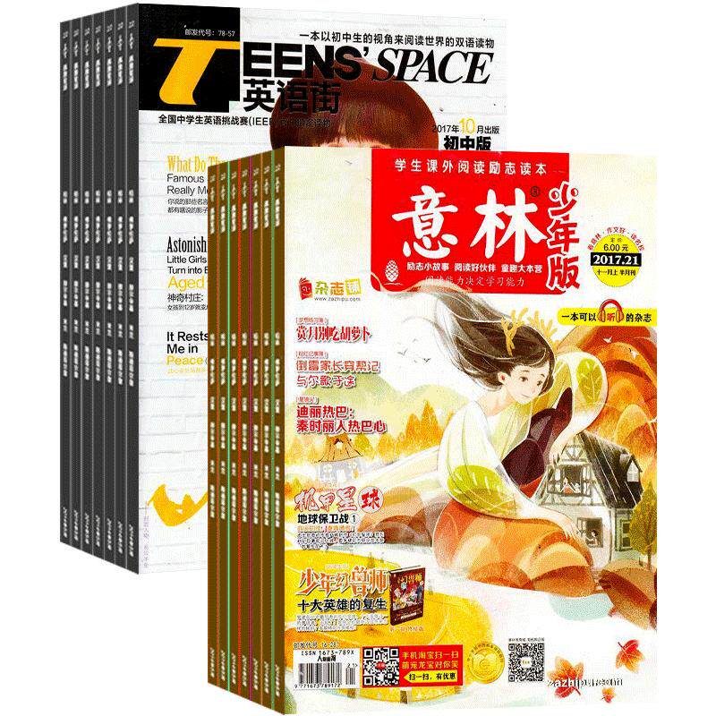 英语街初中版+意林少年版组合