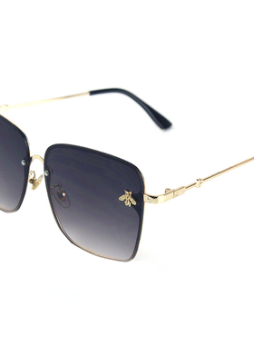 2023新品无框气质女圆脸墨镜