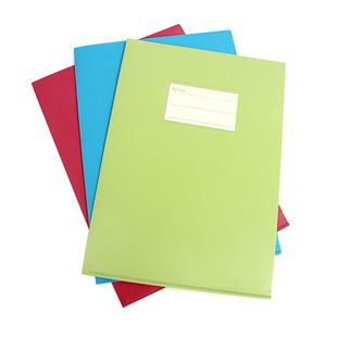 亚信戈德L形文件夹a4办公学生用试卷收纳文件袋6个装大容量资料袋塑料文件套开口单页文件夹防水