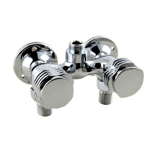 包邮特价全铜明装淋浴冷热水龙头 双开关淋浴混水阀 明装双控淋浴