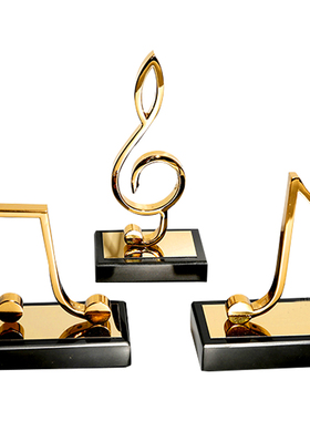 音符金属大理石房间布置软装饰品