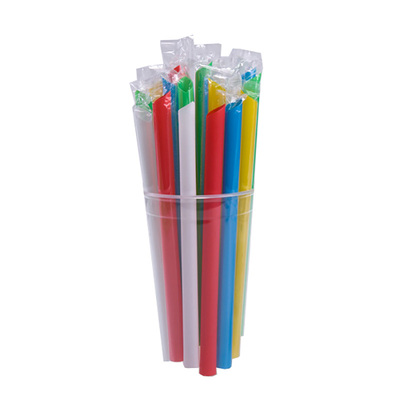 一次性粗吸管单支包珍珠奶茶透明