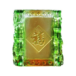 送男领导桌面装饰品琉璃竹子笔筒礼物高档创意时尚老板办公室摆件