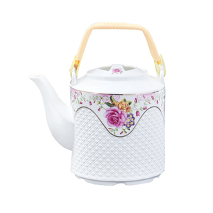 陶瓷凉开水壶家用耐高温冷水壶大容量过滤泡茶壶老式瓷器提梁茶壶