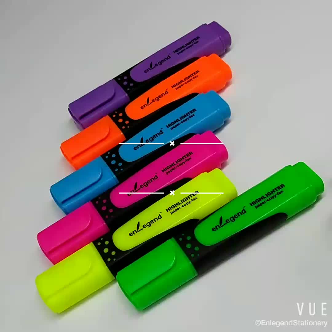 Multi Color Private Label Highlighter Pen Ink Refill And Blue Black