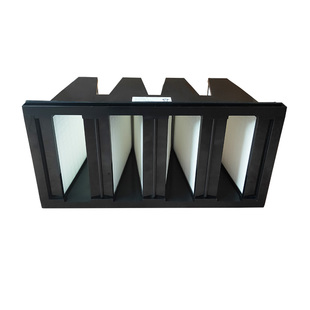 W型亚高效塑料外框 V型组合密折式高效过滤网 组合式高效过滤器