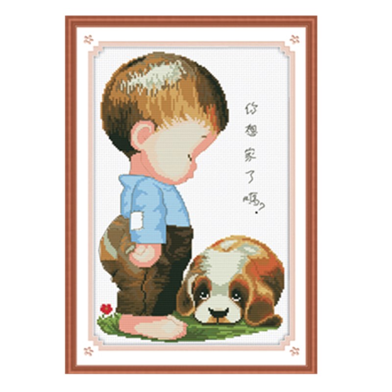 小型套件动物儿童卡通挂画十字绣