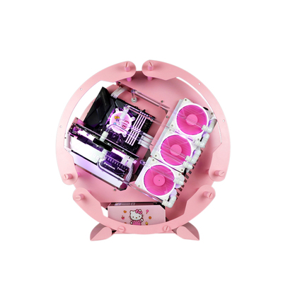 水冷电脑高配粉色梦幻电竞主机