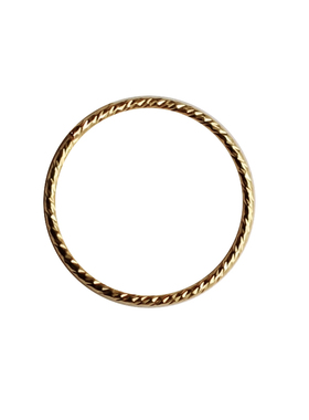 匠趣简约开口素圈细取14k包金