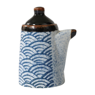 陶柔日式餐厅家用调味罐套装和风酱油壶牙签筒芥末盅胡椒瓶长方碟