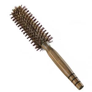 猪鬃毛梳倒毛卷发梳子压毛滚梳直发刘海梨花头内扣理发造型圆筒梳