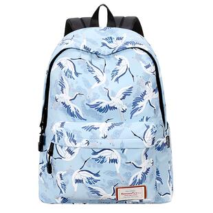 Bansusu.千纸鹤双肩包女韩版学院风学生百搭旅行包 大容量书包