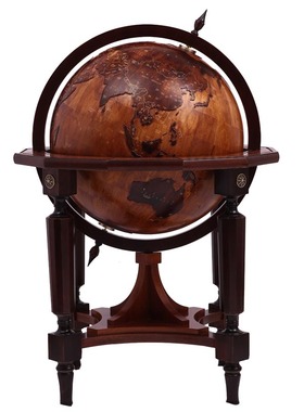 大型立体浮雕实木家居饰品地球仪