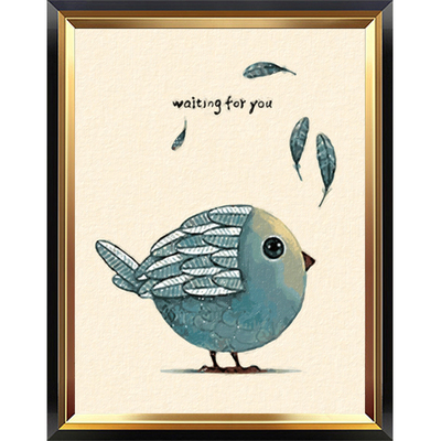 diy数字油画三联拼卡通动物卡通