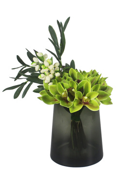 北欧风售楼处洽谈桌玻璃套装花瓶