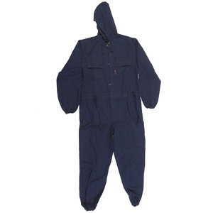推荐新款纯棉长袖大码牛仔带帽连体服汽修电焊服厚款工装制服秋冬