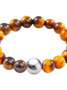 珠子男士玛瑙食指环时尚风单身戒