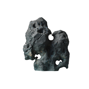 大鱼美器陶瓷太湖石熔岩绿家居摆件台面装饰手工山子书房新家软装