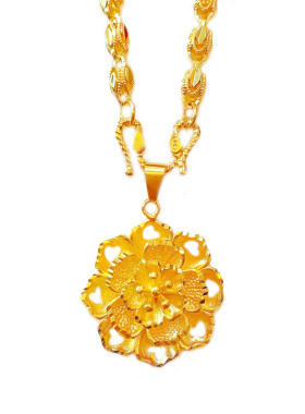 越南沙金镀金女橱窗摆件婚庆项链