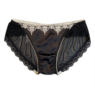 买3送1欧美宫廷蕾丝内裤女士性感网纱透明少妇诱惑底裤纯棉裆新款