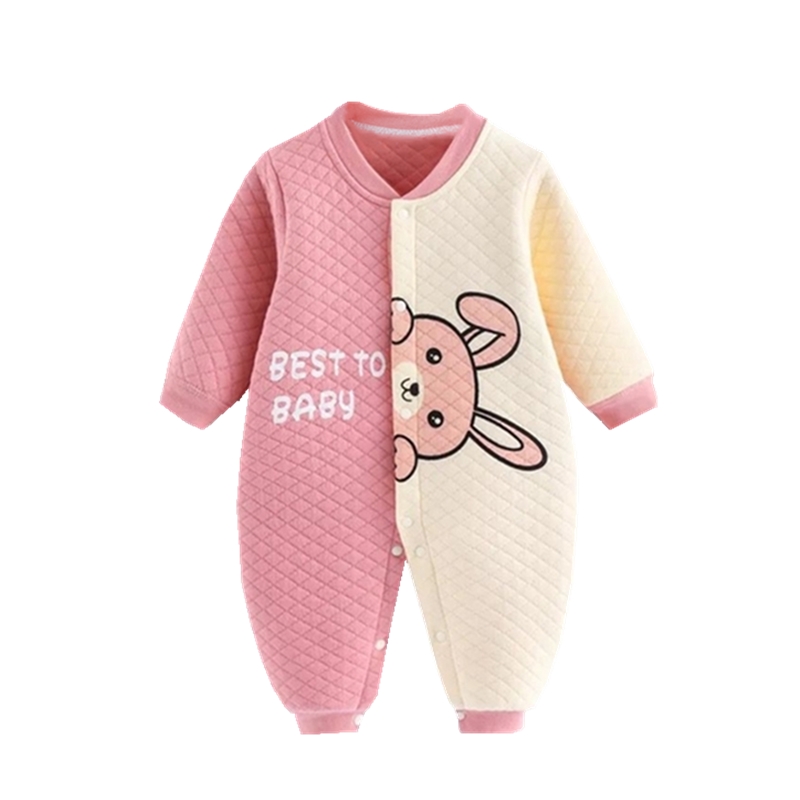 嬰兒衣服純棉保暖春秋款新生兒洋氣連體衣初生寶寶哈衣爬服秋冬裝